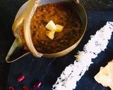 A picture of step 1 of Dal Makhani.