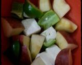 A picture of step 3 of Apple paneer tikka papdi.