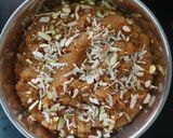 A picture of step 6 of Mung dal halwa.