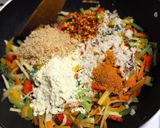 A picture of step 6 of Baked Veggie Spring Rolls with Indian Flavour - Fusion Style.