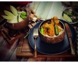 A picture of step 12 of Bengali: Till-Kasundi Murgi or Chicken Curry in the Sesame-Mu.