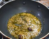 A picture of step 2 of Punjabi Kadhi Pakora with Rice.