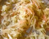 A picture of step 1 of Watermelon Rind chutney.