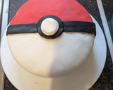 A picture of step 11 of Pokemon themed Victoria sponge cake.