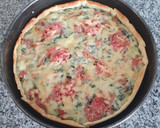Foto del paso 6 de la receta: 🍽 🌿 Tarta con espinaca en salsa blanca, champiñones y jamón