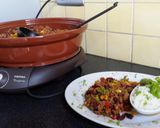 Une image de l'étape 3 de Chili con carne façon tajine.