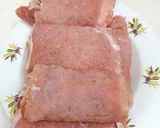 Lilahagymás, sajtos - baconos rántott karaj recept fázis 3 fotója