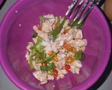 Foto langkah ke 2 dari resep Breakfast Set Dadar Tempe Pecel Oat untuk Diet.