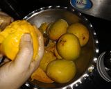 A picture of step 1 of Mango cashew milk shake.