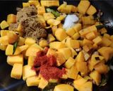 A picture of step 4 of Pumpkin tamarind gravy.