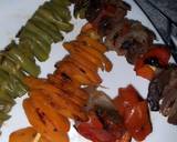 Les brochette de viande aux légumes à la panineuse étape de la recette 4 photo