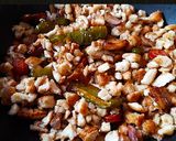 A picture of step 6 of Migas Manchegas.