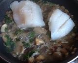 Foto del paso 3 de la receta Bacalao con setas y cebolla caramelizada