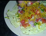 A picture of step 3 of Tricolour chatpati papad chat and salad art 🇮🇳.