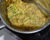 A picture of step 4 of Curried snags.