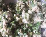 A picture of step 3 of Green peas and brown rice croquettes.