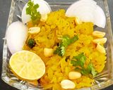 A picture of step 7 of Peri peri poha.