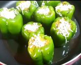 A picture of step 5 of Cheesy and Spicy Stuffed Capsicum stuffed capsicum(bell Pepper).
