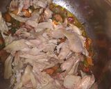 A picture of step 7 of Penne chicken ala king.