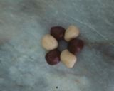 A picture of step 6 of Two tone cookies with chocolate filled inside.