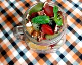 A picture of step 6 of Coconut Strawberry Chia Smoothie with Fresh Fruits & Nuts.