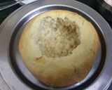 A picture of step 7 of Bread Bowl with Tomato & Sweet Potato Soup.