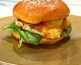 A picture of step 6 of Haloumi burger.