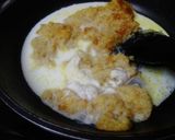 A picture of step 4 of Aaloo Halwa (potato pudding).