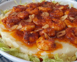 Foto del paso 7 de la receta: Pimientos asados con puré de patatas y gambas