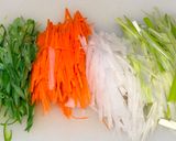 A picture of step 1 of Finely Shredded vegetable salad with soy sesame oil dressing.