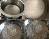 A picture of step 3 of Palak paneer pulao.