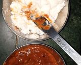 A picture of step 2 of Desi tortilla wrap fusion dish.
