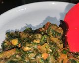A picture of step 3 of "Bihari Palak Saag".