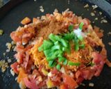 A picture of step 2 of Cheese masala pav.