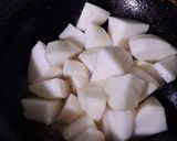 A picture of step 7 of Shaljam Gosht.