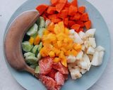 Hình bước làm 1 của món Sinh tố cà rốt