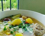 Hình bước làm 6 của món Bắp heo tiềm đu đủ