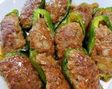 A picture of step 7 of Stuffed Bell Peppers in Sweet and Savory Sauce.