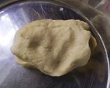 A picture of step 2 of Kharpudi Puri or Pudi stuffed with sweet fragrant besan.