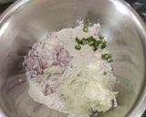 A picture of step 2 of Kuttu ata pancake.