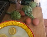 Foto del paso 1 de la receta: Alcachofa con huevo y queso parmesano