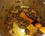 A picture of step 8 of Palak gosht In cooker.