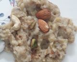 A picture of step 3 of Poha banana halwa.