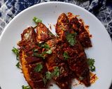 A picture of step 3 of Meen Mulakittath / Fish Masala.