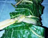 Foto langkah ke 6 dari resep Buntil Daun Pepaya Teri Medan Tanpa Pahit.