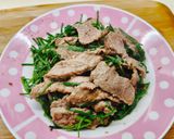 水蓮炒牛肉的食譜步驟6照片