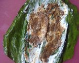 A picture of step 5 of Khichadi palak roll.