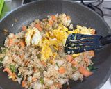 A picture of step 4 of Japanese Salmon Fried Rice.