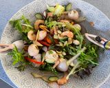 A picture of step 5 of Prawn, litchi and blue cheese salad.