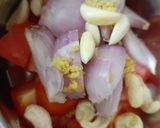 A picture of step 1 of Mushroom masala.